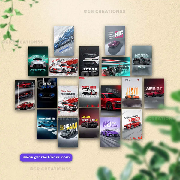 Big Car Poster for Wall | Premium Wall Art Print | Set-03 ( 18pics)