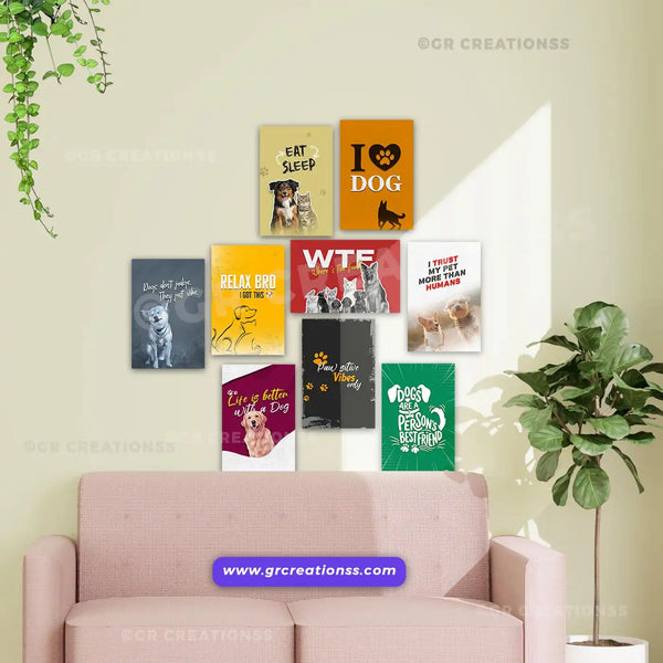 Pet lovers wall posters| Set 01 -9pics