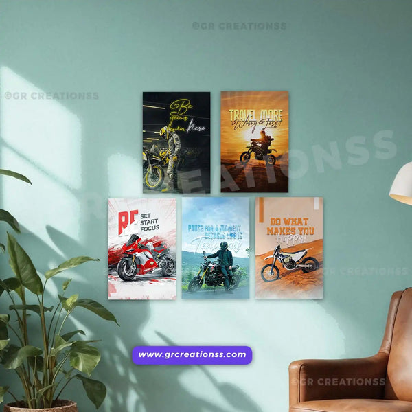 Bike wall posters for bike lovers | Set 02 -5pics