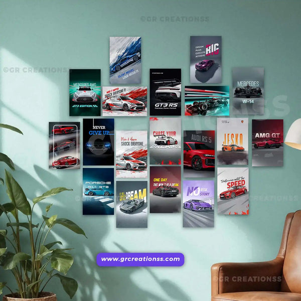 Big Car Poster for Wall | Premium Wall Art Print | Set-03 ( 18pics)