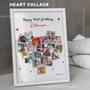 anniversary heart collage frame