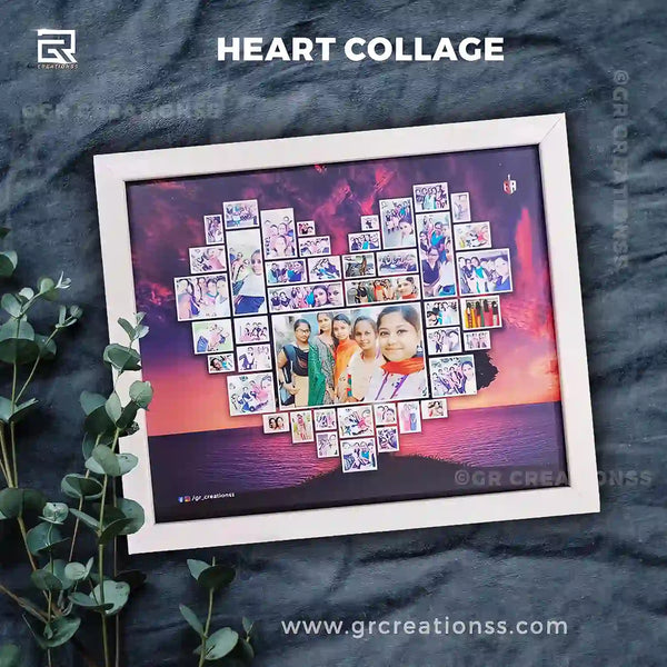 heart collage frame for anniversary