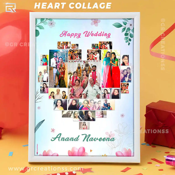 heart collage frame