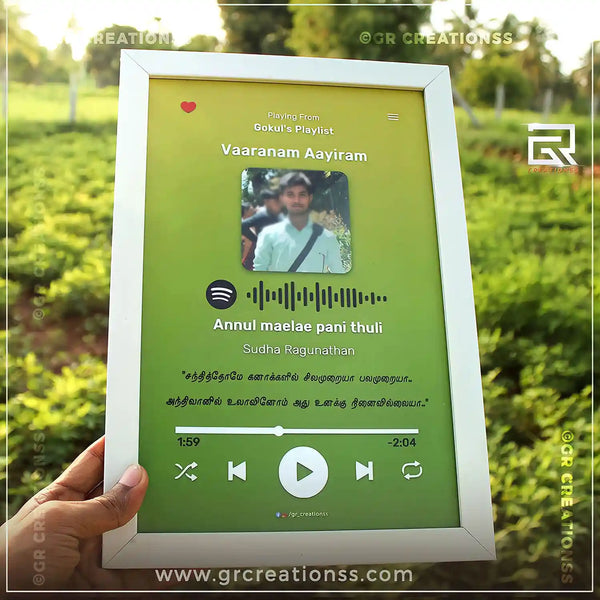 spotify song frame online
