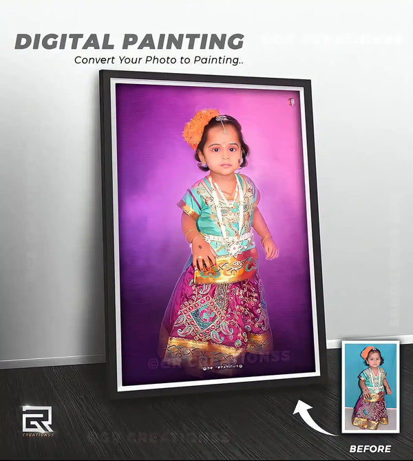 baby digital art painting