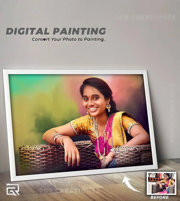 oil digital painting gift for wife
