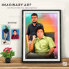 merge art oil painting photo frame