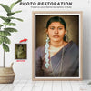 old restoration photo painting
