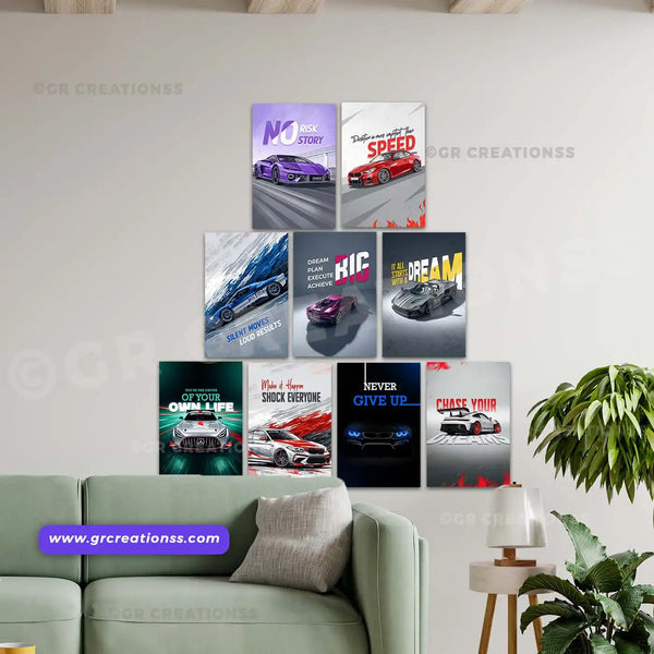 Car wall poster for living room