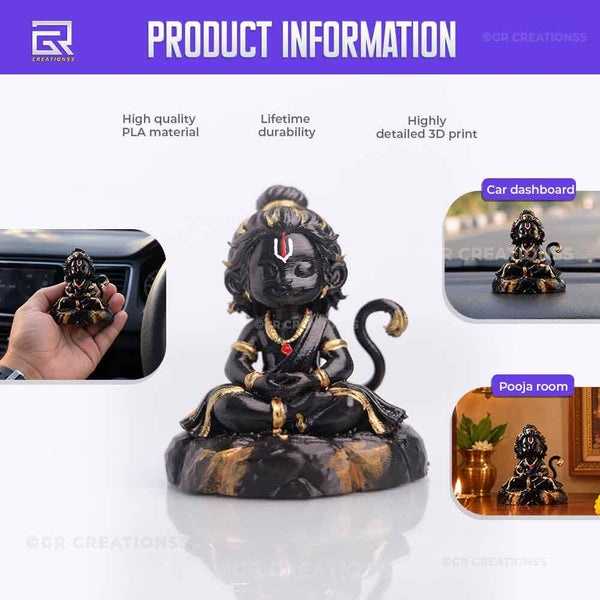 Little Hanuman 3D - 4 inch height by GR CREATIONSS