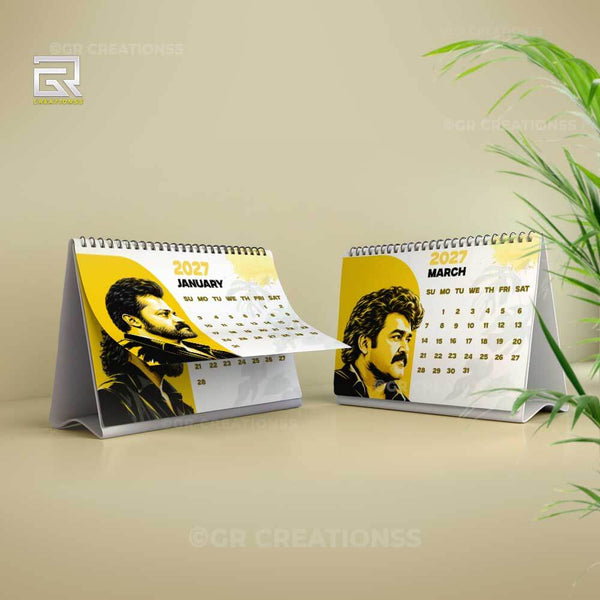 Malayalam Actors theme Table Calendar 2027 Online | GR CREATIONSS
