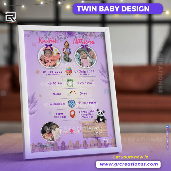 Twins baby born frame murugar theme