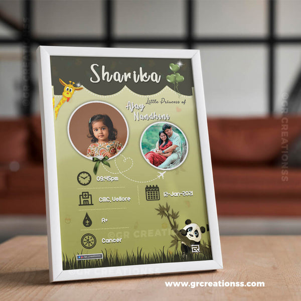 customized baby frame for baby