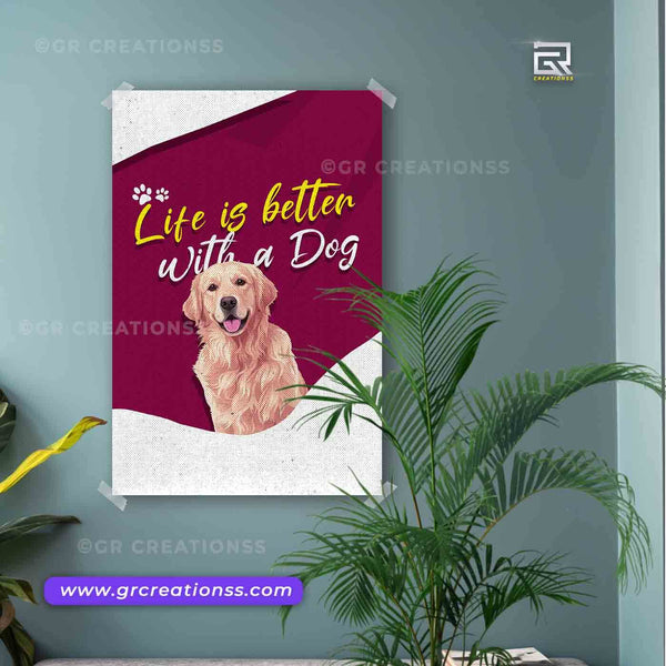 Pet wall posters -04 | Home decor | Dog / cat wall poster design Online