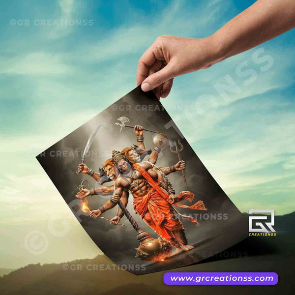 Hanuman wall posters-02 | wall decor | Hindu godwall posters
