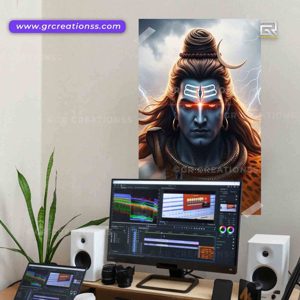 Mahadeva wall posters-03 | home decor | Hindu god wall posters online