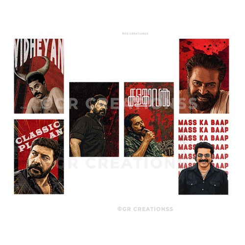 mammootty aesthetic wall posters