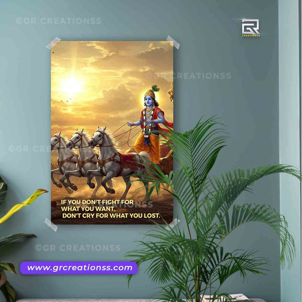 Lord krishna wall posters-08 | wall decor | Hindu god wall posters online