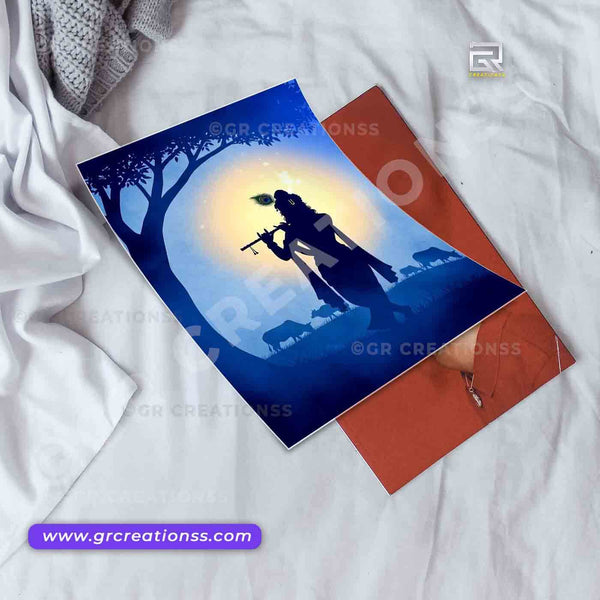 Lord krishna wall posters-04 | wall decor | Hindu god wall posters online