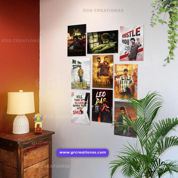 Thalapathy vijay posters for wall | Set 04 -9pics