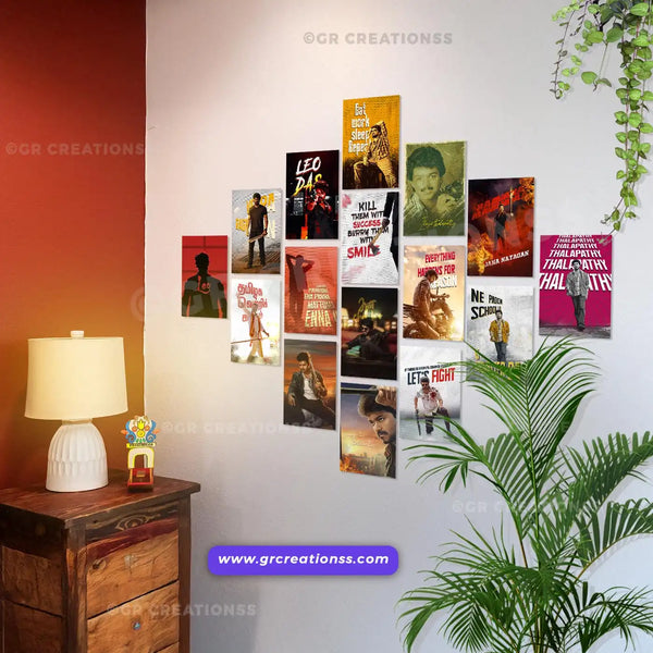 Actor vijay fanmade wall posters | Set 06 -16pics