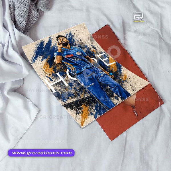 Hardik Pandya - wall posters- GR CREATIONSS-09 | Home decor |Hitter - Cricketposters