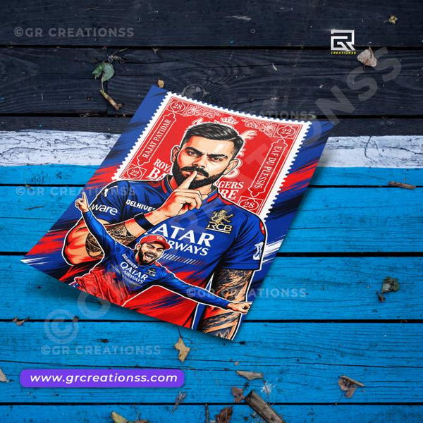 Virat Kohli- RCB - wall posters- GR CREATIONSS-10| Home decor |Goat -18 - Cricketposters