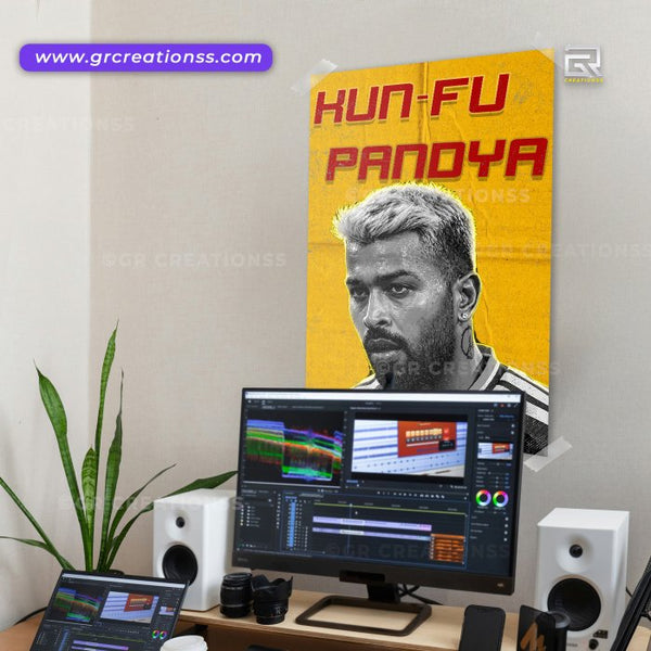 Hardik Pandya - wall posters- GR CREATIONSS-10 | Home decor |Hitter - Cricketposters