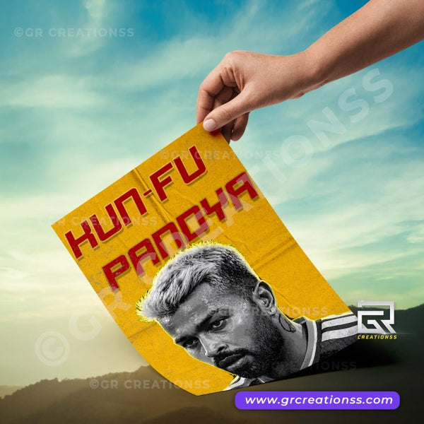 Hardik Pandya - wall posters- GR CREATIONSS-10 | Home decor |Hitter - Cricketposters