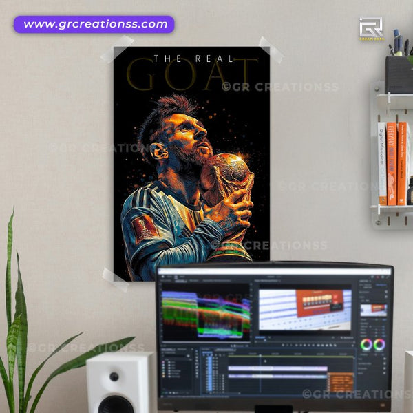 Football - wall posters- GR CREATIONSS-01 | Home decor |Lionel Messi posters