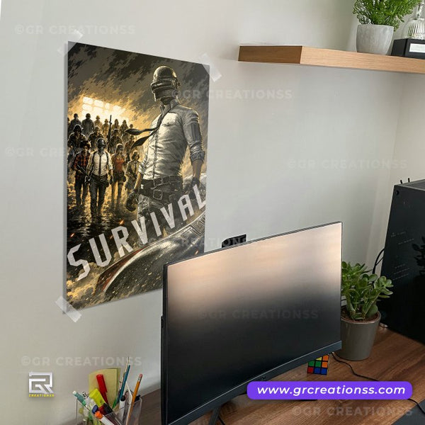 Pubg - wall posters-GR CREATIONSS-02 | Home decor | Game Posters