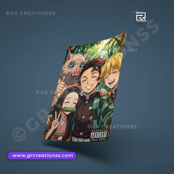 Demon Slayer - wall posters-GR CREATIONSS-04| Home decor | Anime posters