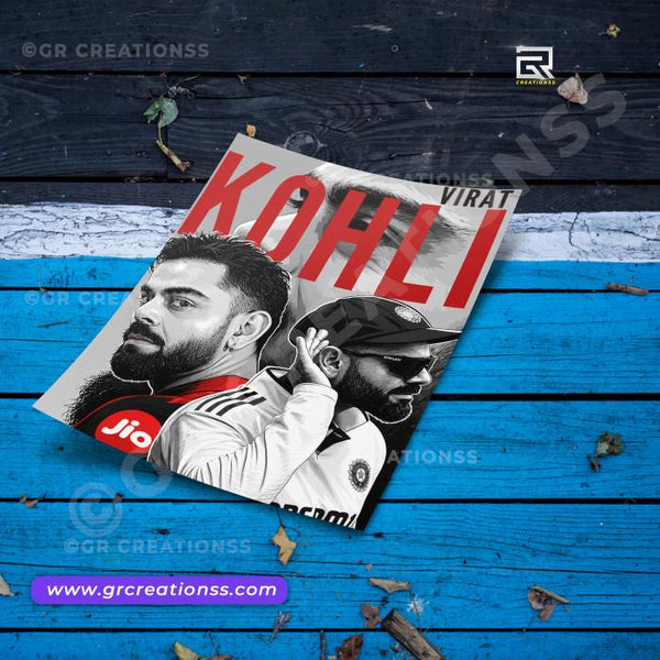 Virat Kohli - wall posters- GR CREATIONSS-03 | Home decor |Goat -18 - Cricketposters