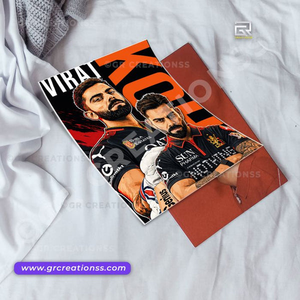 Virat Kohli - wall posters- GR CREATIONSS-04 | Home decor |Goat -18 - Cricketposters
