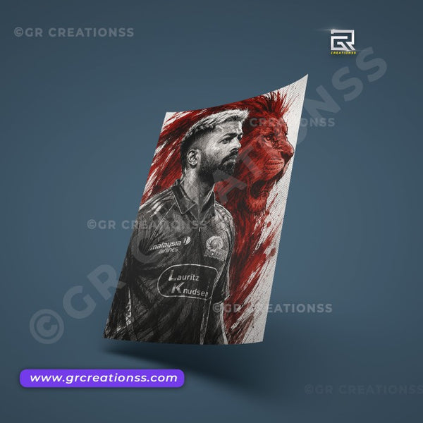 Hardik Pandya - wall posters- GR CREATIONSS-05 | Home decor |Hitter - Cricketposters