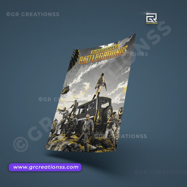 Pubg - wall posters-GR CREATIONSS-04 | Home decor | Game Posters