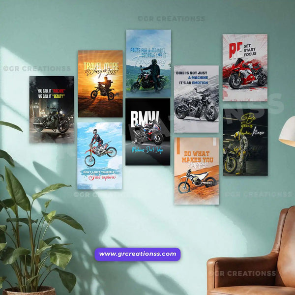 Bike wall posters for bike lovers | Set 03 -9 pics