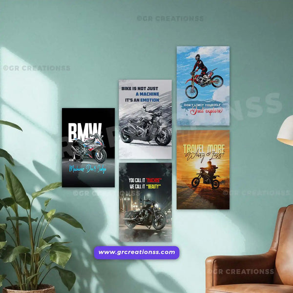 Bike wall posters for bike lovers | Set 01 -5pics