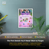 New born baby birthframe pink theme