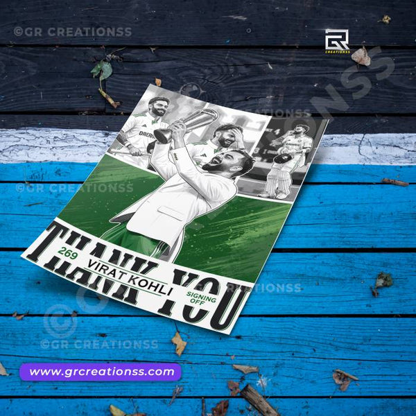 Virat Kohli - wall posters- GR CREATIONSS-02 | Home decor |Goat -18 - Cricketposters