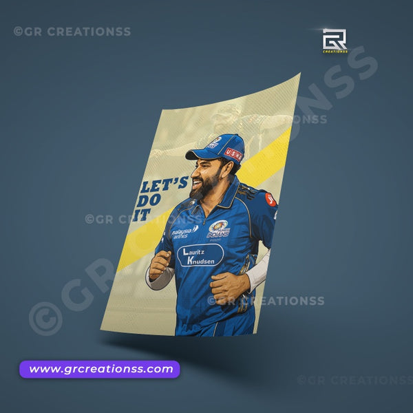 Cricket - wall posters- GR CREATIONSS-08 | Home decor |Rohith Sharma posters