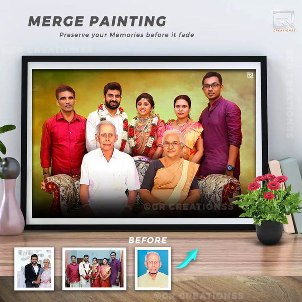 digi merge painting photo frame