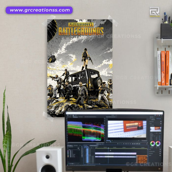 Pubg - wall posters-GR CREATIONSS-04 | Home decor | Game Posters