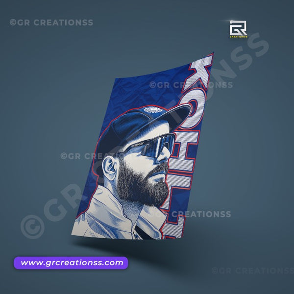 Virat Kohli - wall posters- GR CREATIONSS-08| Home decor |Goat -18 - Cricketposters