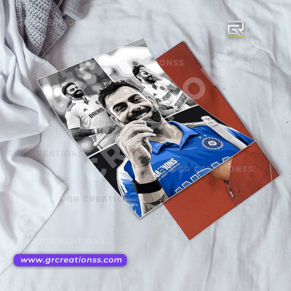 Virat Kohli - wall posters- GR CREATIONSS-06 | Home decor |Goat -18 - Cricketposters