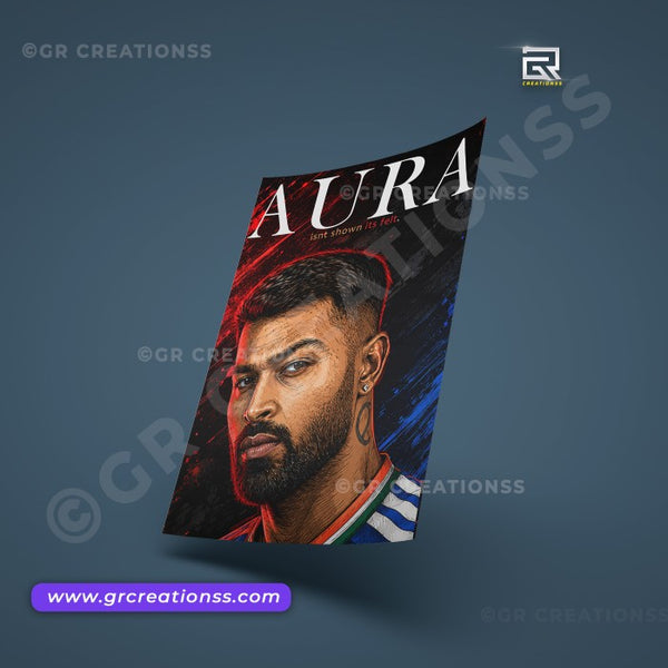 Hardik Pandya - wall posters- GR CREATIONSS-08 | Home decor |Hitter - Cricketposters