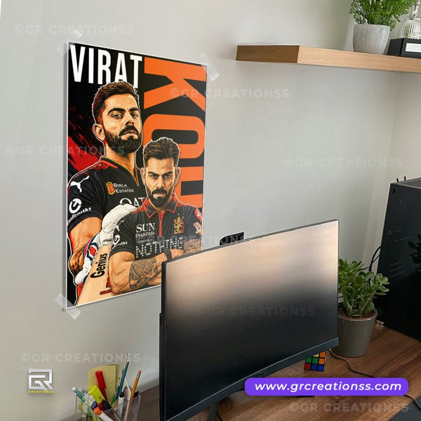 Virat Kohli - wall posters- GR CREATIONSS-04 | Home decor |Goat -18 - Cricketposters