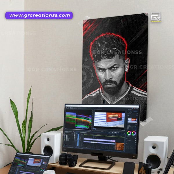 Hardik Pandya - wall posters- GR CREATIONSS-04 | Home decor |Hitter - Cricketposters
