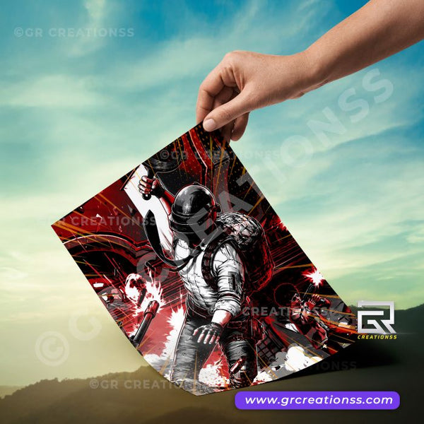 Pubg - wall posters-GR CREATIONSS-03 | Home decor | Game Posters