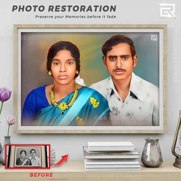 old photo restoration painting online